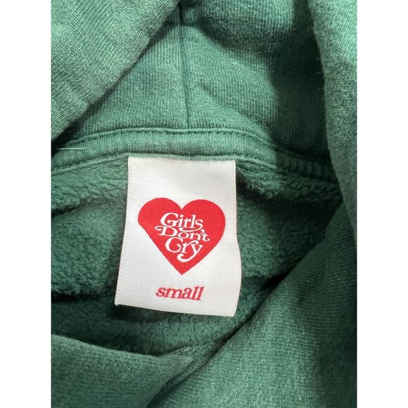 Girls Don't Cry GDC Logo Hoodie in Green - Picture 3 of 4